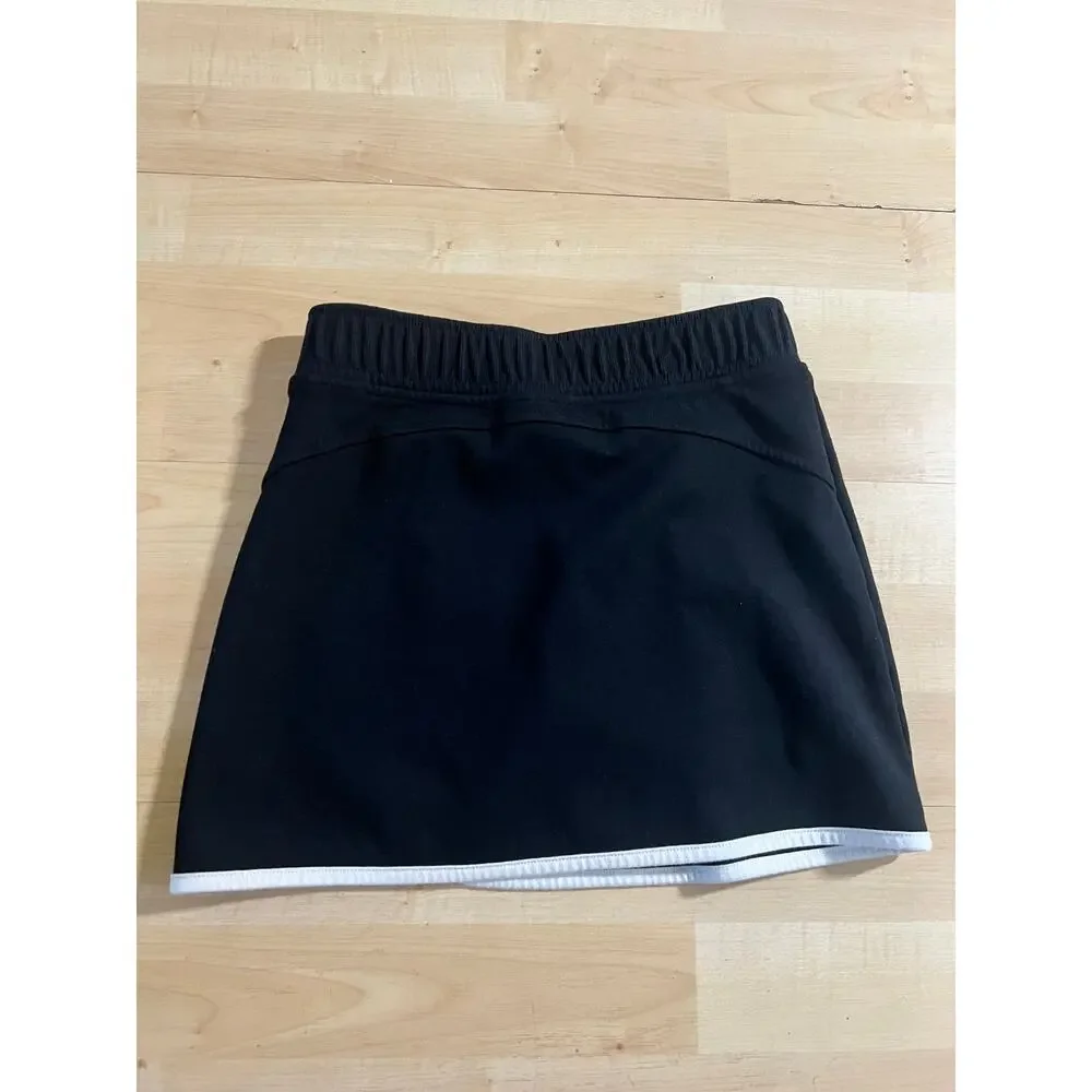Old Navy Dynamic Fleece Skort Girls Large 10-12 Black Athletic Skirt Active